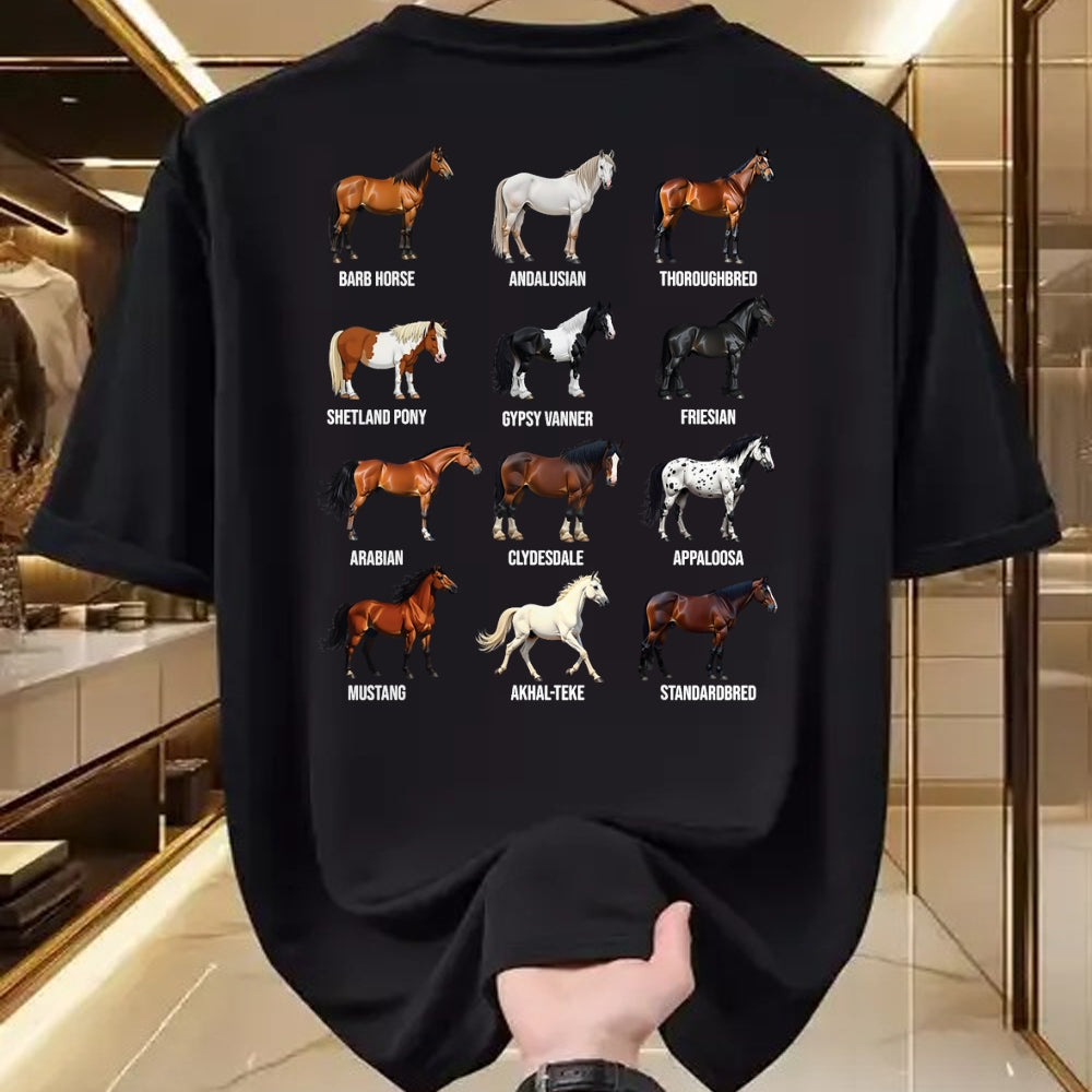 Best Horse Lover Shirt , Funny Horse UnisexT-Shirt/Hoodie/Sweatshirt HLT00 - Types of Horses Educational Horse Breeds Boys Girls Kids T-Shirt