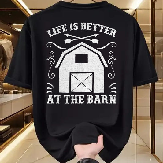 Best Horse Lover Shirt , Funny Horse UnisexT-Shirt/Hoodie/Sweatshirt HLT00 - Life Is Better At The Barn Shirt - Funny Farmer T Shirt T-Shirt