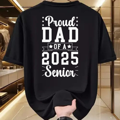 Gift for Dad Shirt, Funny Dad Unisex T-Shirt/Hoodie/Sweatshirt HLT00 – Proud Dad Of A 2025 Senior Dad Of A 2025 Graduate Father T-Shirt