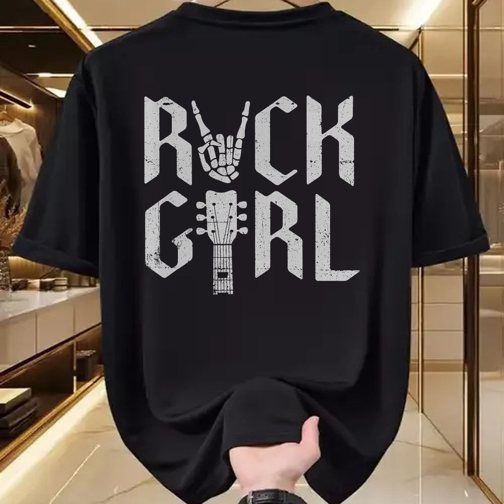 Guitar Lover Shirt, Funny Guitar UnisexT-Shirt/Hoodie/Sweatshirt HLT00 - Girls Rock, Rock_n Roll Girl, Rock On Skeleton, Guitar Band T-Shirt