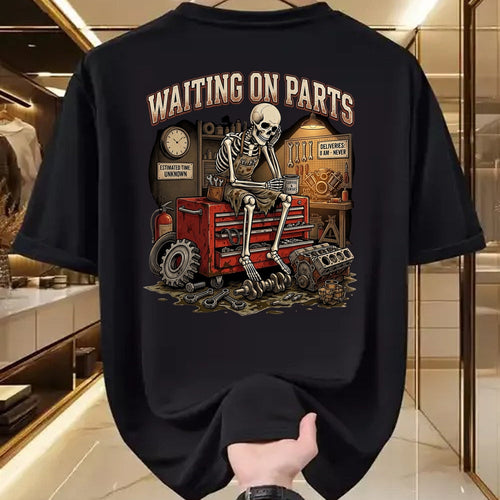 Best Mechanic Life Shirt, Funny Mechanic UnisexT-Shirt/Hoodie/Sweatshirt HLT00 - Funny Waiting On Parts Auto Mechanic Skeleton Repair T-Shirt