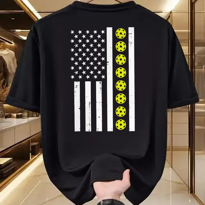 Funny Pickleball Shirt, Pickleball Lover Unisex T-Shirt/Hoodie/Sweatshirt HLT00 - Pickle Ball US Flag Pickleball Patriotic Men Women Kids Boys T-Shirt