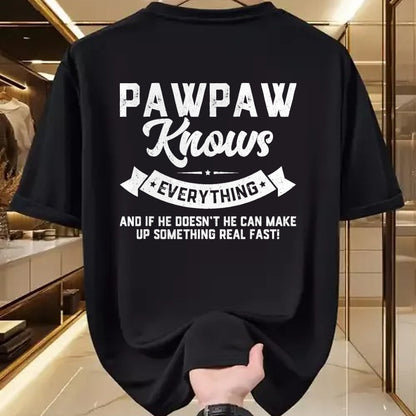 Best Grandpa Shirt, Proud Grandpa Unisex T-Shirt/Hoodie/Sweatshirt HLT00 - Pawpaw Knows Everything Shirt 60th Gift Funny Father's Day T-Shirt