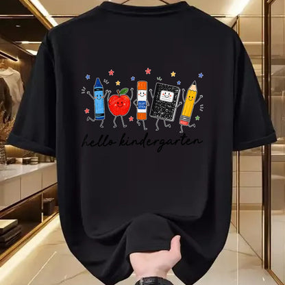 Best Student Shirt, Funny Back To School UnisexT-Shirt/Hoodie/Sweatshirt HLT00 - Back to School Teachers Doodles Crayon Hello Kindergarten T-Shirt