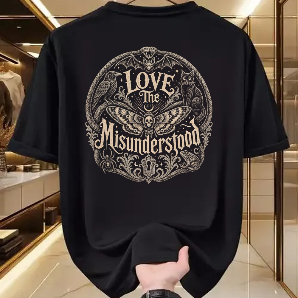 Cat Love Shirt, Funny Cat Lover Gift UnisexT-Shirt/Hoodie/Sweatshirt HLT00 - Love The Misunderstood Snake Spider Moth Frog Bat Raven Cat T-Shirt