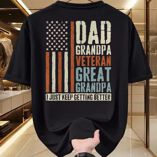 Proud Veteran Shirt, Funny Veteran UnisexT-Shirt/Hoodie/Sweatshirt HLT00 - Dad Grandpa Veteran Great Grandpa T-Shirt, Men, Black, 3X-Large