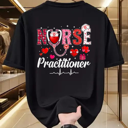Funny Nurse Shirt, Nurse Unisex T-Shirt/Hoodie/Sweatshirt HLT00 - Valentines Nurse Practitioner Scrubs Nurse Life Stethoscope T-Shirt