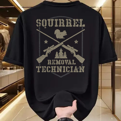 Funny Hunting Shirt, Gift For Hunting Lover Unisex T-Shirt/Hoodie/Sweatshirt HLT00 - Squirrel Removal Technician Squirrel Hunting Squirrel Hunter T-Shirt
