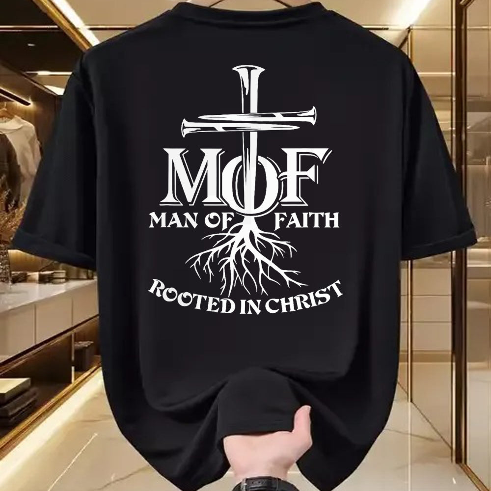 Christian Tee, Christian Faith Unisex T-Shirt/Hoodie/Sweatshirt HLT00 - Man Of Faith Shirt Rooted In Christ T-Shirt (1)
