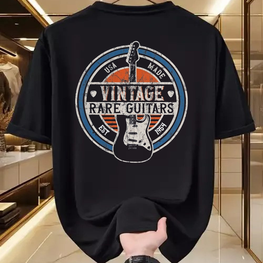 Guitar Lover Shirt, Funny Guitar UnisexT-Shirt/Hoodie/Sweatshirt HLT00 - Vintage Rare Guitars Retro American Made Guitarist T-Shirt, Men, Black, 3X-Large