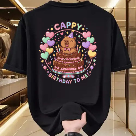 Cute Capybara Shirt, Funny Capybara UnisexT-Shirt/Hoodie/Sweatshirt HLT00 - Capybara Birthday for Kids Cappy Birthday to Me T-Shirt