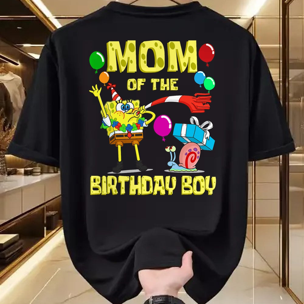 Gift for Mom Shirt, Funny Mom Unisex T-Shirt/Hoodie/Sweatshirt HLT00 - Mademark x SpongeBob SquarePants - SpongeBob Mommy of the Birthday Boy Theme Party T-Shirt
