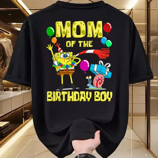 Gift for Mom Shirt, Funny Mom Unisex T-Shirt/Hoodie/Sweatshirt HLT00 - Mademark x SpongeBob SquarePants - SpongeBob Mommy of the Birthday Boy Theme Party T-Shirt