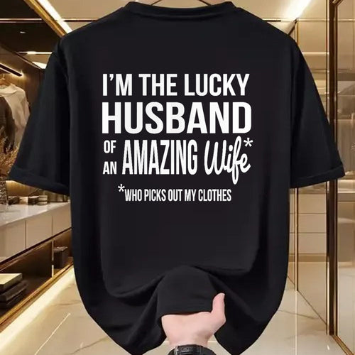 Best Wife Shirt, Wife and Husband Unisex T-Shirt/Hoodie/Sweatshirt HLT00 - Gift for wife T shirt, lucky wife   Womens Lucky Husband Of A Wife Who Picks Out My Clothes V-Neck T