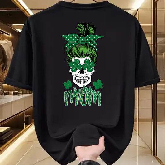 Gift for Mom Shirt, Funny Mom Unisex T-Shirt/Hoodie/Sweatshirt HLT00 - Lucky Mom Shamrock St. Patricks Day Rainbow Saint Paddys T-Shirt