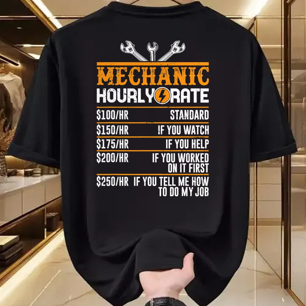 Best Mechanic Life Shirt, Funny Mechanic UnisexT-Shirt/Hoodie/Sweatshirt HLT00 - Best Mechanic Gifts Hourly Rate Mechanics Tees Men's Funny Mechanic T-Shirt Black Small