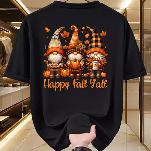 Best Thanksgiving Family Shirt , Funny Thanksgiving UnisexT-Shirt/Hoodie/Sweatshirt HLT00 - Happy Fall Y'all Gnome Pumpkin Autumn Thanksgiving Men Women T-Shirt