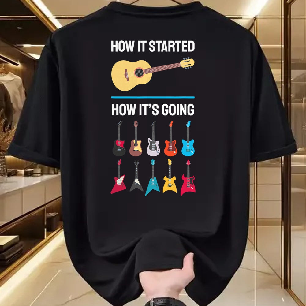 Guitar Lover Shirt, Funny Guitar UnisexT-Shirt/Hoodie/Sweatshirt HLT00 - How It Started Guitar Collection Musician Humor T-Shirt
