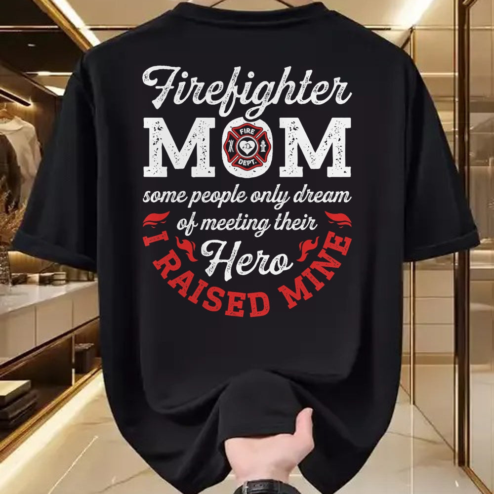 Gift for Mom Shirt, Funny Mom Unisex T-Shirt/Hoodie/Sweatshirt HLT00 - Firefighter Mom Firewoman Proud Moms Mother_s Day Vintage T-Shirt
