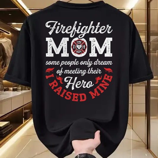 Gift for Mom Shirt, Funny Mom Unisex T-Shirt/Hoodie/Sweatshirt HLT00 - Firefighter Mom Firewoman Proud Moms Mother_s Day Vintage T-Shirt