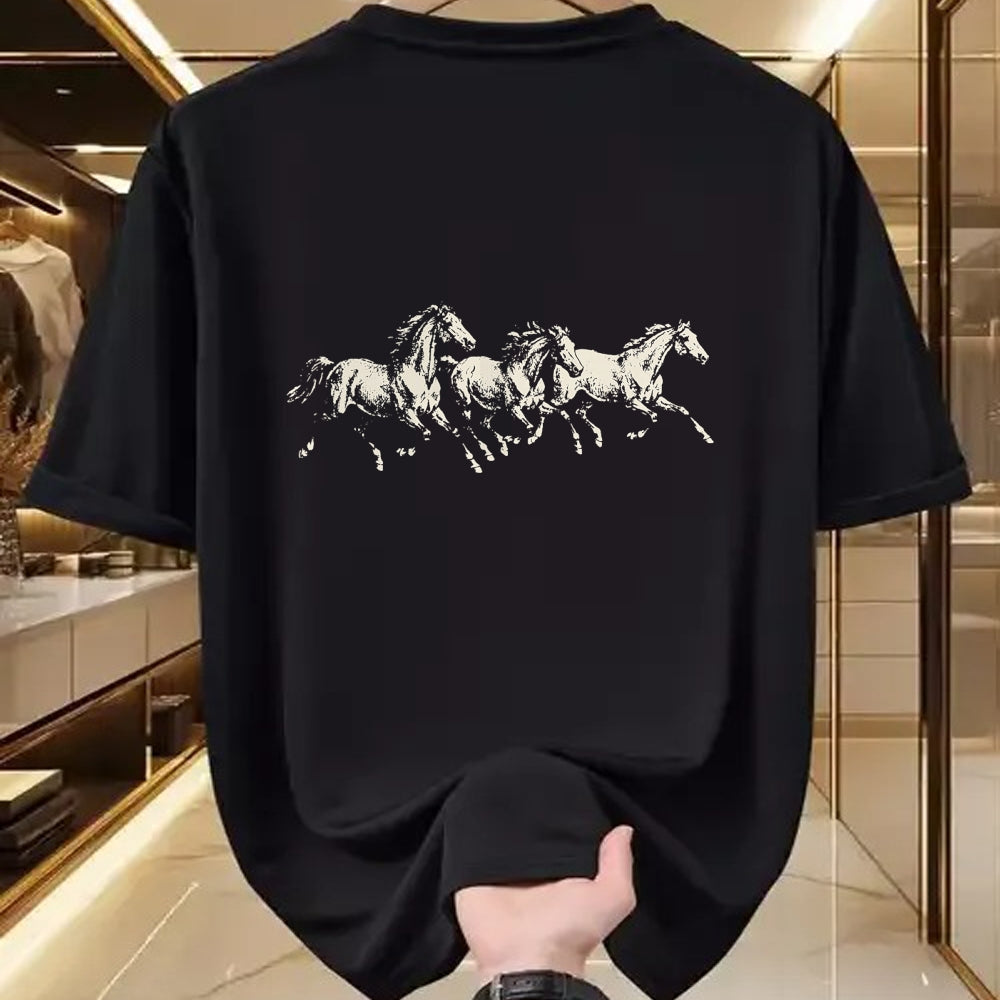Best Horse Lover Shirt , Funny Horse UnisexT-Shirt/Hoodie/Sweatshirt HLT00 - Wild Horses Running Vintage 90s Western Cowboy Horse Lover T-Shirt