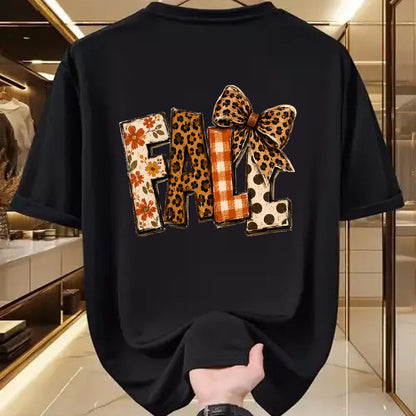 Best Thanksgiving Family Shirt , Funny Thanksgiving UnisexT-Shirt/Hoodie/Sweatshirt HLT00 - Fall Coquette Bow Leopard Pumpkin Leaves Thanksgiving Autumn T-Shirt
