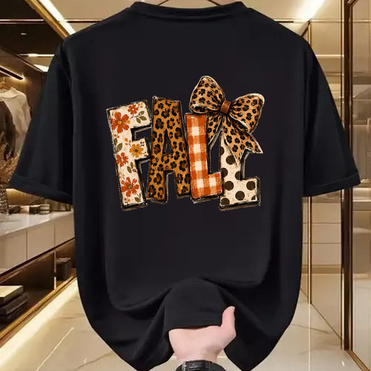 Best Thanksgiving Family Shirt , Funny Thanksgiving UnisexT-Shirt/Hoodie/Sweatshirt HLT00 - Fall Coquette Bow Leopard Pumpkin Leaves Thanksgiving Autumn T-Shirt