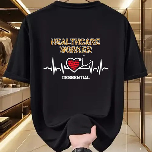 Best Doctor Shirt, Funny Doctor UnisexT-Shirt/Hoodie/Sweatshirt HLT00 - Healthcare Worker Essential Heartbeat Nursing Leopard T-Shirt