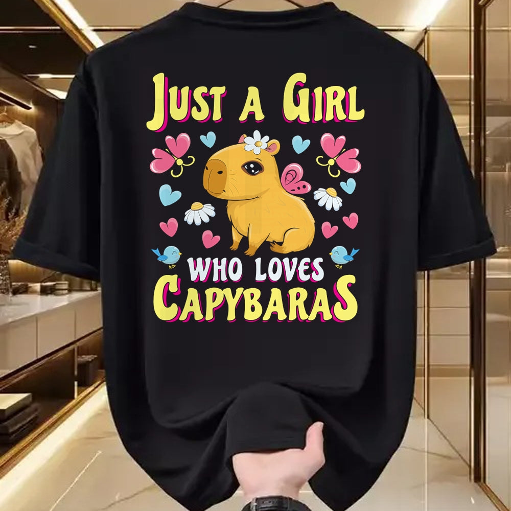 Cute Capybara Shirt, Funny Capybara Unisex T-Shirt/Hoodie/Sweatshirt HLT00 - Capybaras Cute Capybara Animal Lovers Gift Capybara Girl Long Sleeve T-Shirt