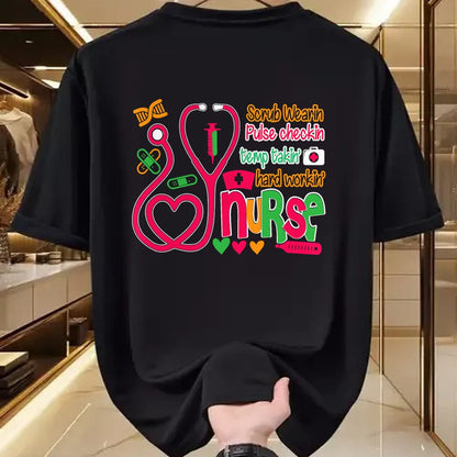 Funny Nurse Shirt, Nurse Unisex T-Shirt/Hoodie/Sweatshirt HLT00 - Nurse 365 Scrubs Wearing Temp Taking Hard Working Nurse T-Shirt