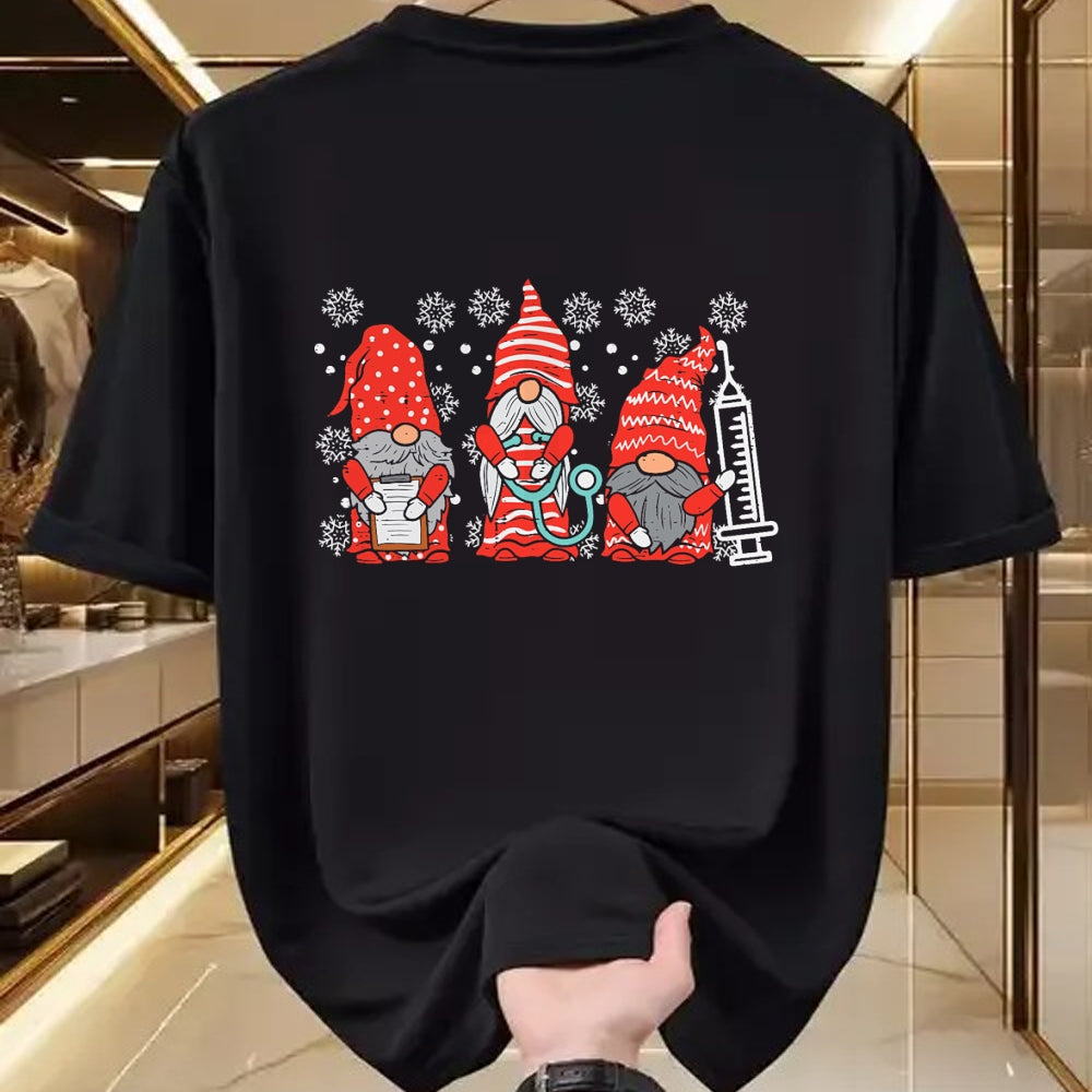 Funny Nurse Shirt, Nurse Unisex T-Shirt/Hoodie/Sweatshirt HLT00 - Nurse Christmas Gnomes Cute Xmas Scrub Top For Nurses Women T-Shirt