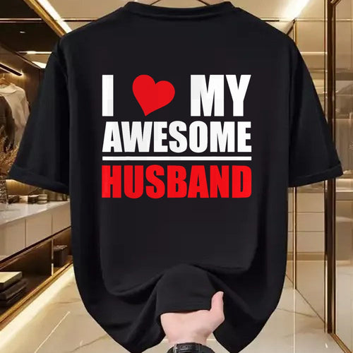 Best Wife Shirt, Wife and Husband Unisex T-Shirt/Hoodie/Sweatshirt HLT00 - I Love My Awesome Husband Romantic Gift for Wife or Husband T-Shirt (1)