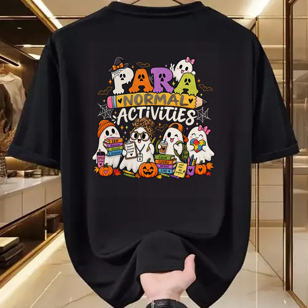 Best Teacher Shirt, Funny Teacher UnisexT-Shirt/Hoodie/Sweatshirt HLT00 - para Normal Activities SPED Teachers Ghost Fall Halloween T-Shirt (2)