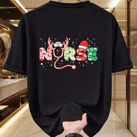 Funny Nurse Shirt, Nurse Unisex T-Shirt/Hoodie/Sweatshirt HLT00 - Nurse Christmas Stethoscope Nurses Xmas Scrub Top Women T-Shirt
