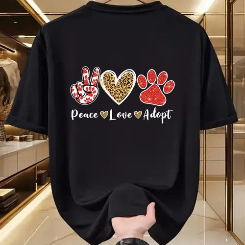 Cat Love Shirt, Funny Cat Lover Gift UnisexT-Shirt/Hoodie/Sweatshirt HLT00 - Ki Peace Love Rescue Adopt Dog Cat Lover Costume Puppy Mom T-Shirt