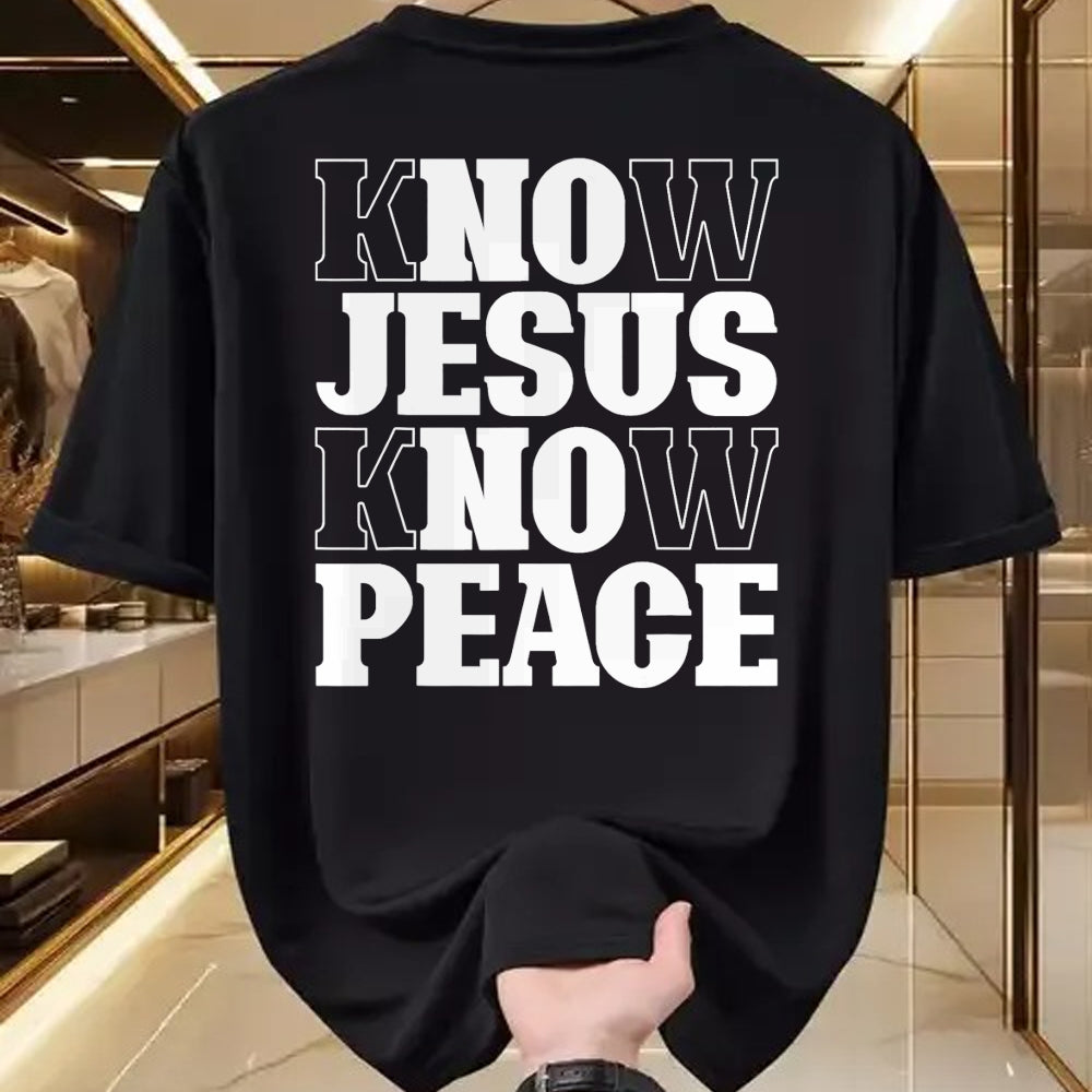 Christian Tee, Christian Faith Unisex T-Shirt/Hoodie/Sweatshirt HLT00 - Know Jesus Know Peace Religion God Church Christian Gifts T-Shirt
