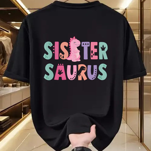 Best Dinosaur Lover Shirt, Funny Dinosaur UnisexT-Shirt/Hoodie/Sweatshirt HLT00 - Sister Saurus Sister Dinosaur Three Rex Birthday Boy Girl T-Shirt