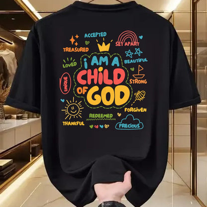 Christian Tee, Christian Faith Unisex T-Shirt/Hoodie/Sweatshirt HLT00 - I am a Child of God Christian Retro Jesus Faith Design Gifts T-Shirt