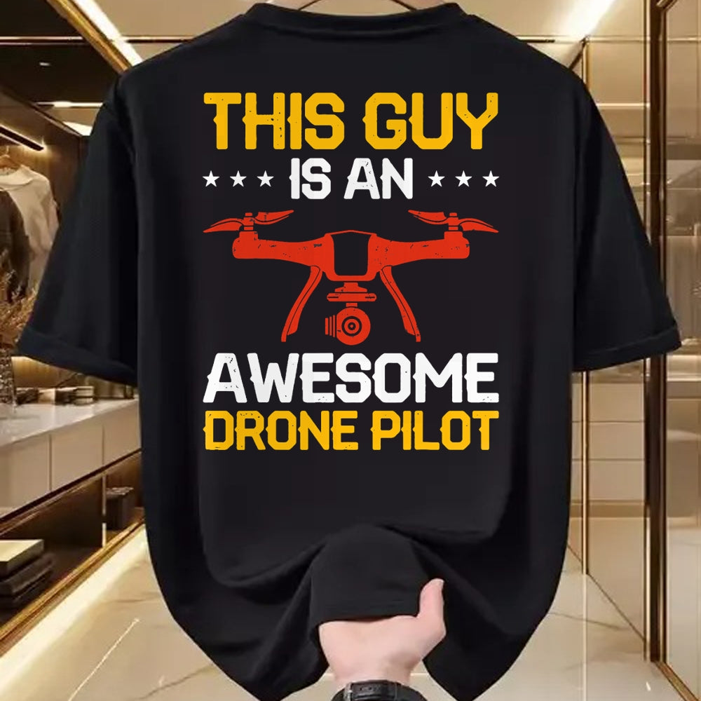 Best Wife Shirt, Wife and Husband Unisex T-Shirt/Hoodie/Sweatshirt HLT00 - This Guy Is An Awesome Drone Pilot T-Shirt