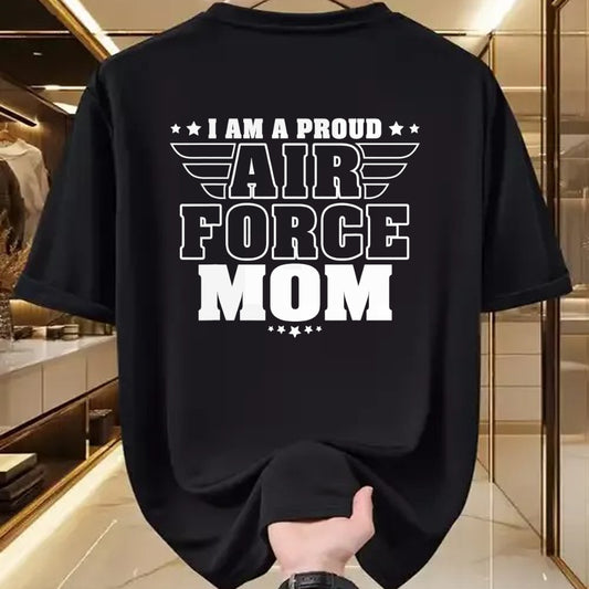 Gift for Mom Shirt, Funny Mom Unisex T-Shirt/Hoodie/Sweatshirt HLT00 - I Am A Proud Air Force Mom Patriotic Pride Military Mother T-Shirt