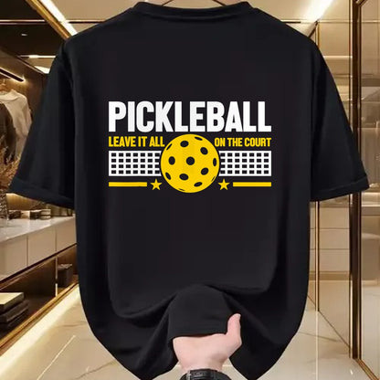 Funny Pickleball Shirt, Pickleball Lover Unisex T-Shirt/Hoodie/Sweatshirt HLT00 - Leave It All On The Court - Pickleball T-Shirt