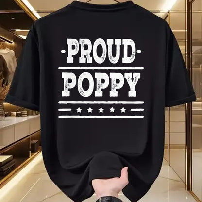 Gift for Dad Shirt, Funny Dad Unisex T-Shirt/Hoodie/Sweatshirt HLT00 – Mens Proud Poppy Grandpa T-shirt Fathers Day Gift Tee