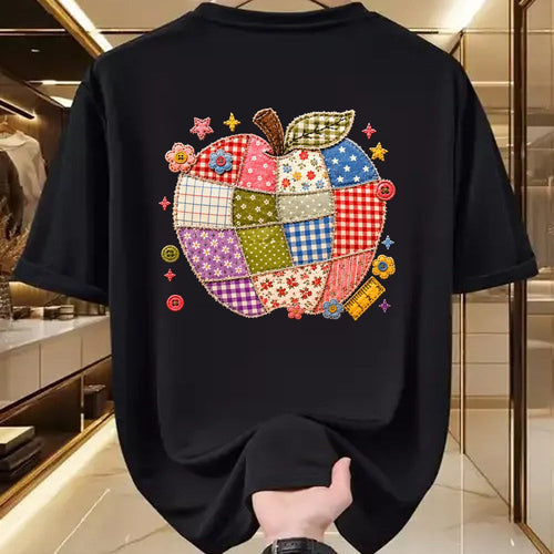 Best Student Shirt, Funny Back To School UnisexT-Shirt/Hoodie/Sweatshirt HLT00 - Cute Patchwork Preppy Apples Back to School Teacher Student T-Shirt (2)