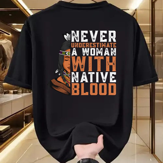 Native American T-Shirts, Vintage Native American Unisex T-Shirt/Hoodie/Sweatshirt HLT00 - Indian A Woman With Native Blood Native American