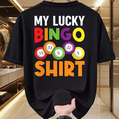 Gift for Mom Shirt, Funny Mom Unisex T-Shirt/Hoodie/Sweatshirt HLT00 - My Lucky Bingo Shirt Funny Bingo Player Caller Womens Mom Long Sleeve T-Shirt
