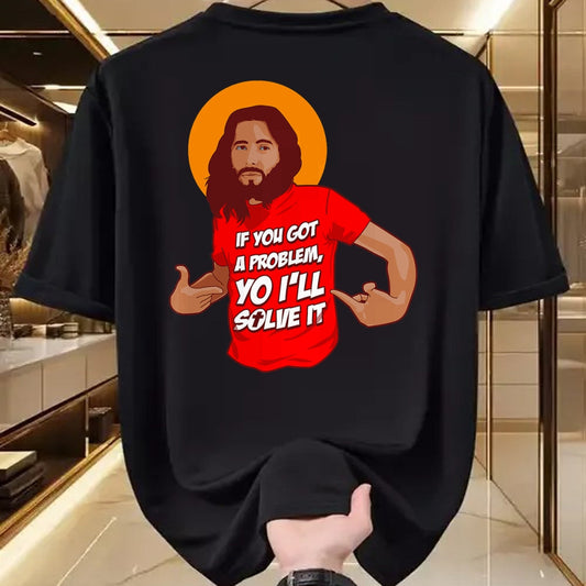 Christian Tee, Christian Faith Unisex T-Shirt/Hoodie/Sweatshirt HLT00 - Funny Jesus Christian Meme Yo I_ll Solve It Christmas T-Shirt (1)