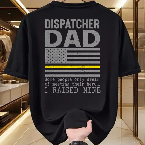 Gift for Dad Shirt, Funny Dad Unisex T-Shirt/Hoodie/Sweatshirt HLT00 – Proud Dad Of A 911 Dispatcher Thin Gold Line Dispatch Father T-Shirt