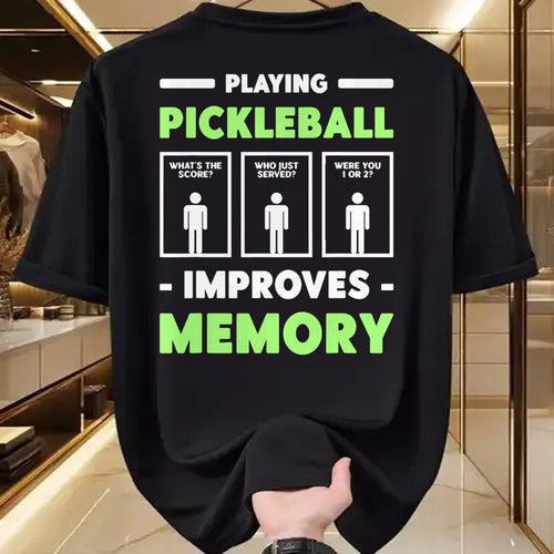 Funny Pickleball Shirt, Pickleball Lover Unisex T-Shirt/Hoodie/Sweatshirt HLT00 - Playing Pickleball Improves Memory Dink Player  T-Shirt