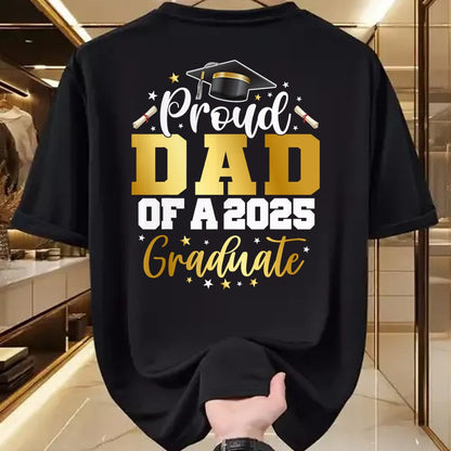 Gift for Dad Shirt, Funny Dad Unisex T-Shirt/Hoodie/Sweatshirt HLT00 – Dad Senior 2025 Proud Dad Of A Class Of 2025 Graduate T-Shirt