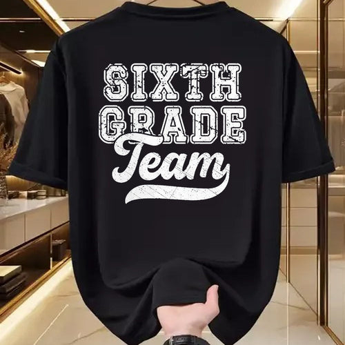 Best Student Shirt, Funny Back To School UnisexT-Shirt/Hoodie/Sweatshirt HLT00 - Kids Teacher Sixth Grade Retro Back to School Team 6th Grade T-Shirt, Men, Black, 3X-Large